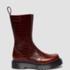 REJENA Croc Emboss Leather Boots REJENA Croc Emboss Leather Boots