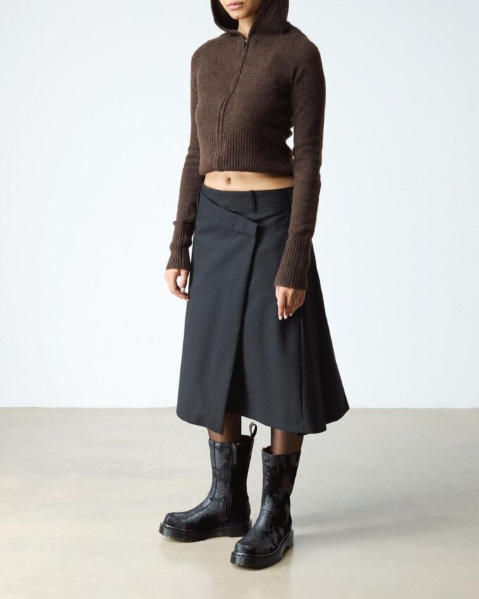 REJENA Hair On Croc Emboss Leather Boots REJENA Hair On Croc Emboss Leather Boots