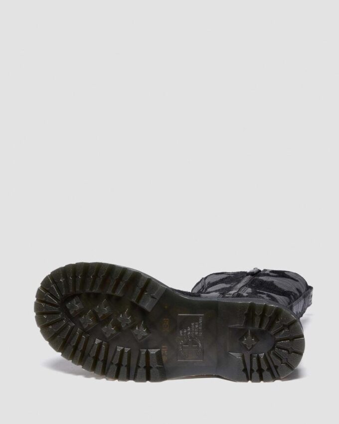 REJENA Hair On Croc Emboss Leather Boots REJENA Hair On Croc Emboss Leather Boots