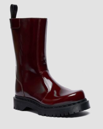 Rejena Lacquered Leather Boots