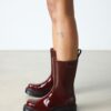 Rejena Lacquered Leather Boots Rejena Lacquered Leather Boots