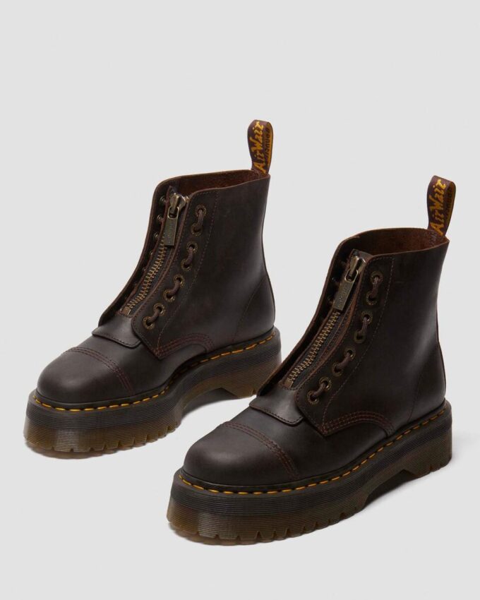 Sinclair Crazy Horse Leather Platform Boots Sinclair Crazy Horse Leather Platform Boots