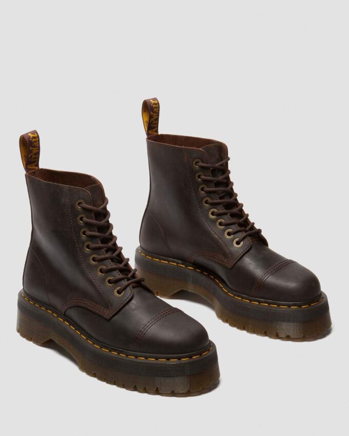 Sinclair Crazy Horse Leather Platform Boots Sinclair Crazy Horse Leather Platform Boots