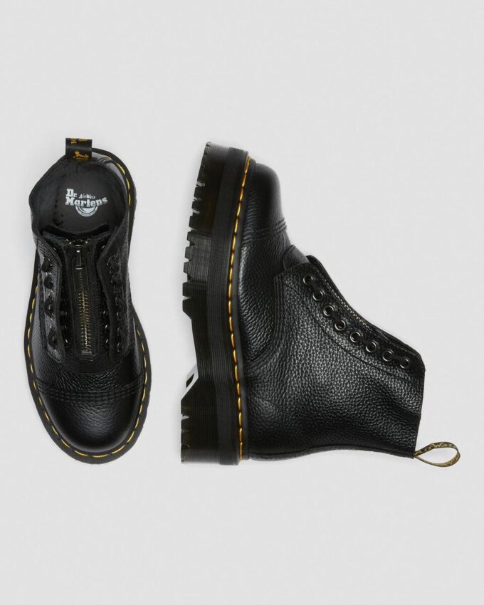 SINCLAIR Milled Nappa Leather Platform Boots SINCLAIR Milled Nappa Leather Platform Boots