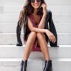 SINCLAIR Milled Nappa Leather Platform Boots SINCLAIR Milled Nappa Leather Platform Boots