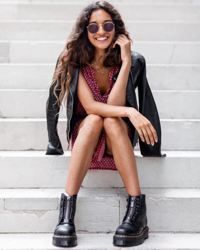 SINCLAIR Milled Nappa Leather Platform Boots SINCLAIR Milled Nappa Leather Platform Boots