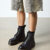 SINCLAIR Milled Nappa Leather Platform Boots SINCLAIR Milled Nappa Leather Platform Boots
