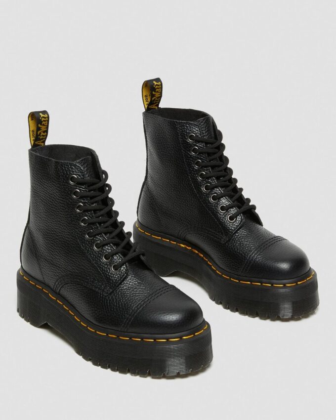 SINCLAIR Milled Nappa Leather Platform Boots SINCLAIR Milled Nappa Leather Platform Boots
