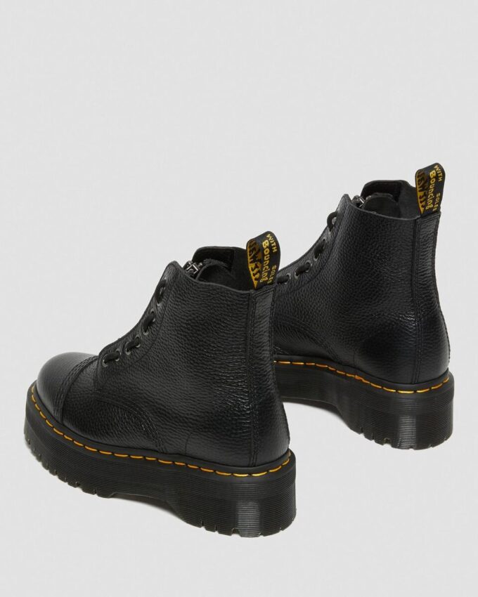 SINCLAIR Milled Nappa Leather Platform Boots SINCLAIR Milled Nappa Leather Platform Boots
