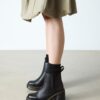 SPENCE Leather Flared Heel Chelsea Boots SPENCE Leather Flared Heel Chelsea Boots