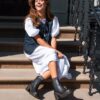 SPENCE Leather Flared Heel Chelsea Boots SPENCE Leather Flared Heel Chelsea Boots