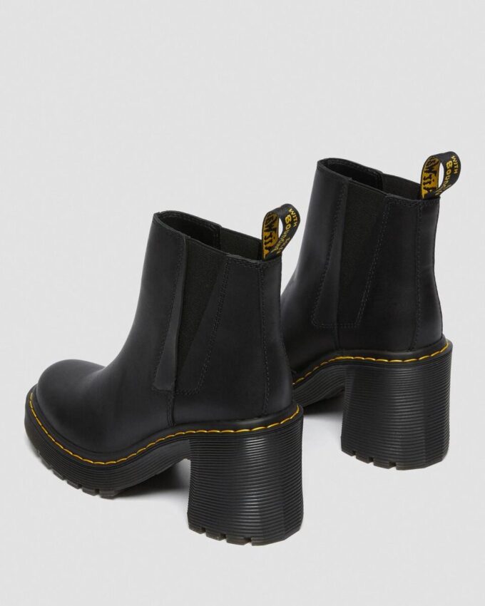 SPENCE Leather Flared Heel Chelsea Boots SPENCE Leather Flared Heel Chelsea Boots