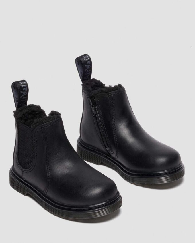 Toddler 2976 Faux Fur Lined Chelsea Boots Toddler 2976 Faux Fur Lined Chelsea Boots