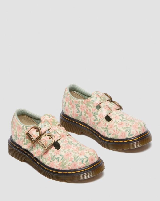 Toddler 8053 Floral Leather Mary Jane Shoes Toddler 8053 Floral Leather Mary Jane Shoes