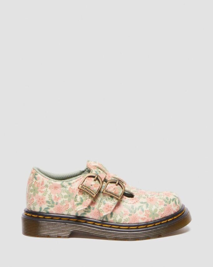Toddler 8053 Floral Leather Mary Jane Shoes Toddler 8053 Floral Leather Mary Jane Shoes
