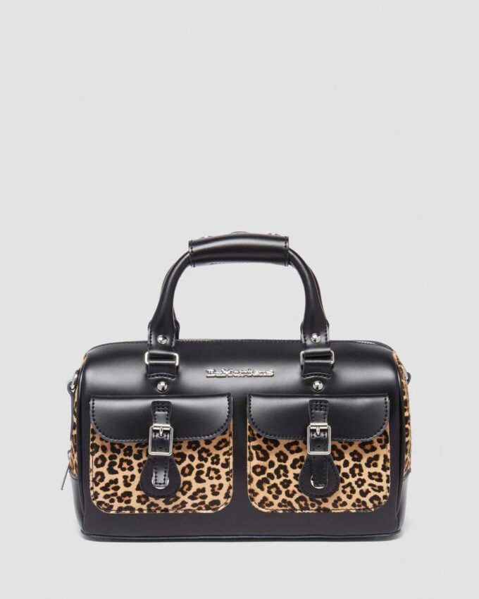 Top Handle Bag Leopard Print Hair On Top Handle Bag Leopard Print Hair On
