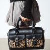Top Handle Bag Leopard Print Hair On Top Handle Bag Leopard Print Hair On