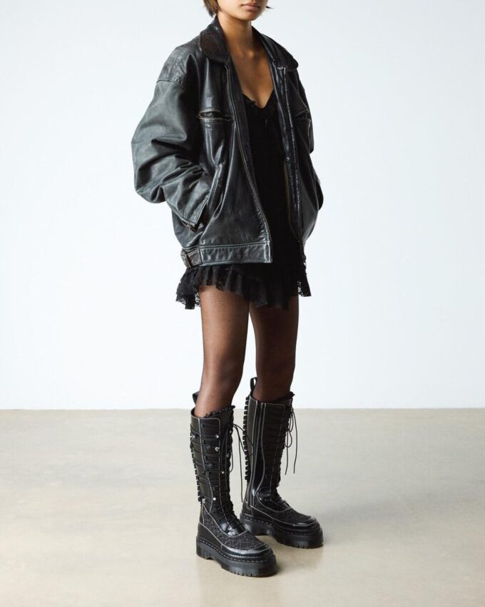 XTRM FRILL Platform Leather Boots XTRM FRILL Platform Leather Boots