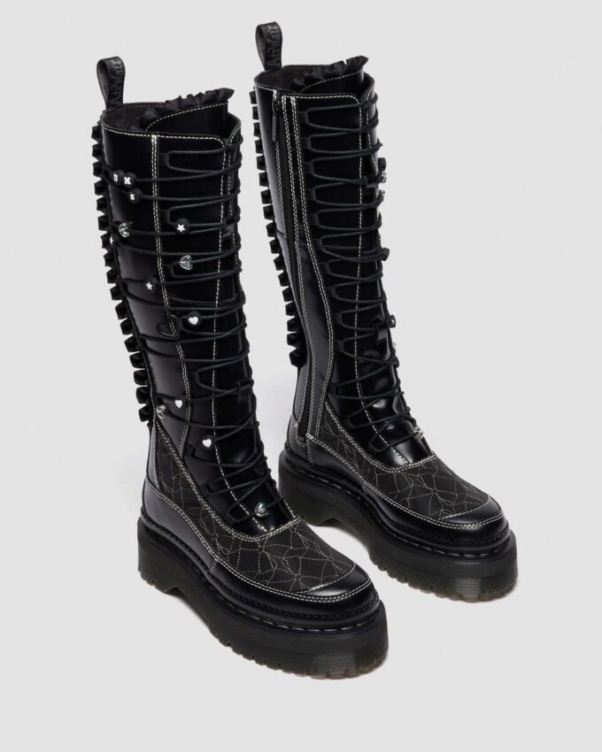 XTRM FRILL Platform Leather Boots XTRM FRILL Platform Leather Boots