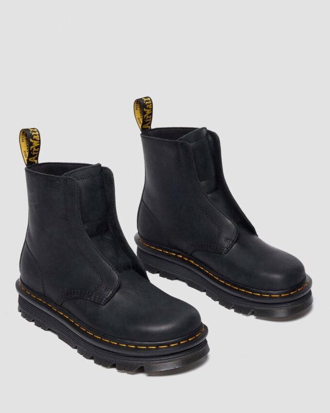 Zebzag Laceless Slip On Leather Boots