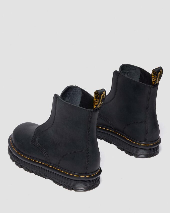 Zebzag Laceless Slip On Leather Boots