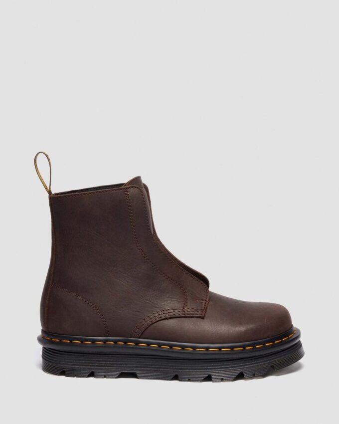 Zebzag Laceless Slip On Leather Boots