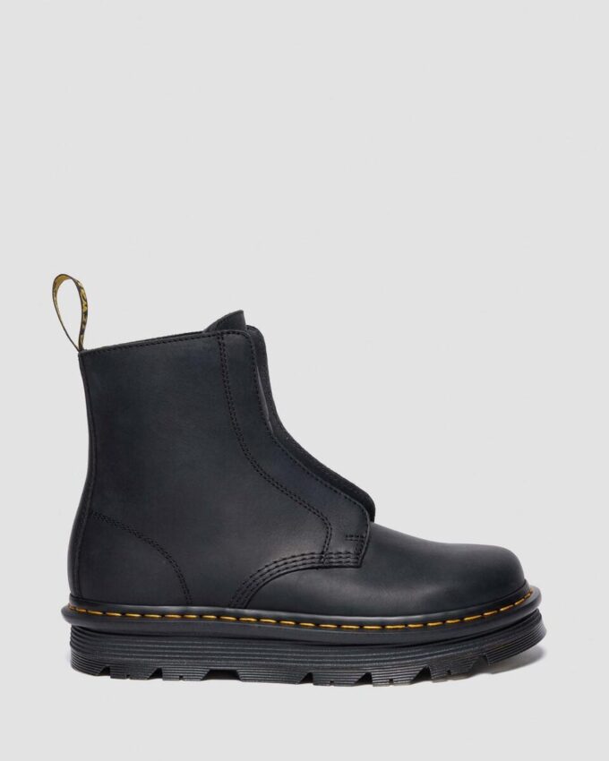 Zebzag Laceless Slip On Leather Boots