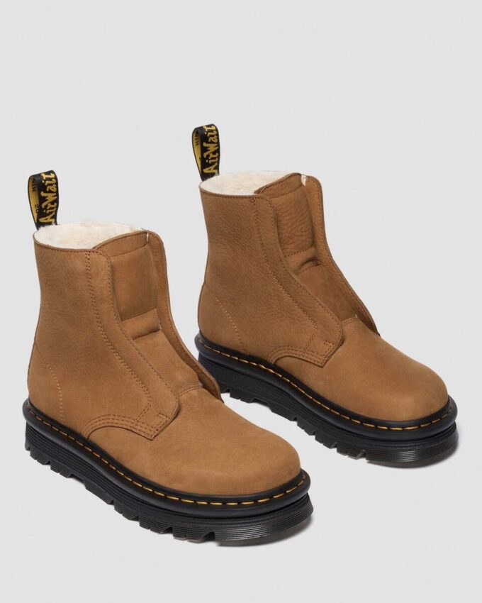 ZEBZAG LACELESS Warm Lined Slip On Nubuck Boots ZEBZAG LACELESS Warm Lined Slip On Nubuck Boots