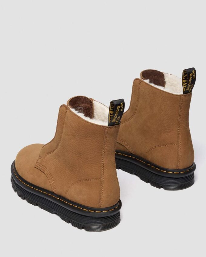 ZEBZAG LACELESS Warm Lined Slip On Nubuck Boots ZEBZAG LACELESS Warm Lined Slip On Nubuck Boots