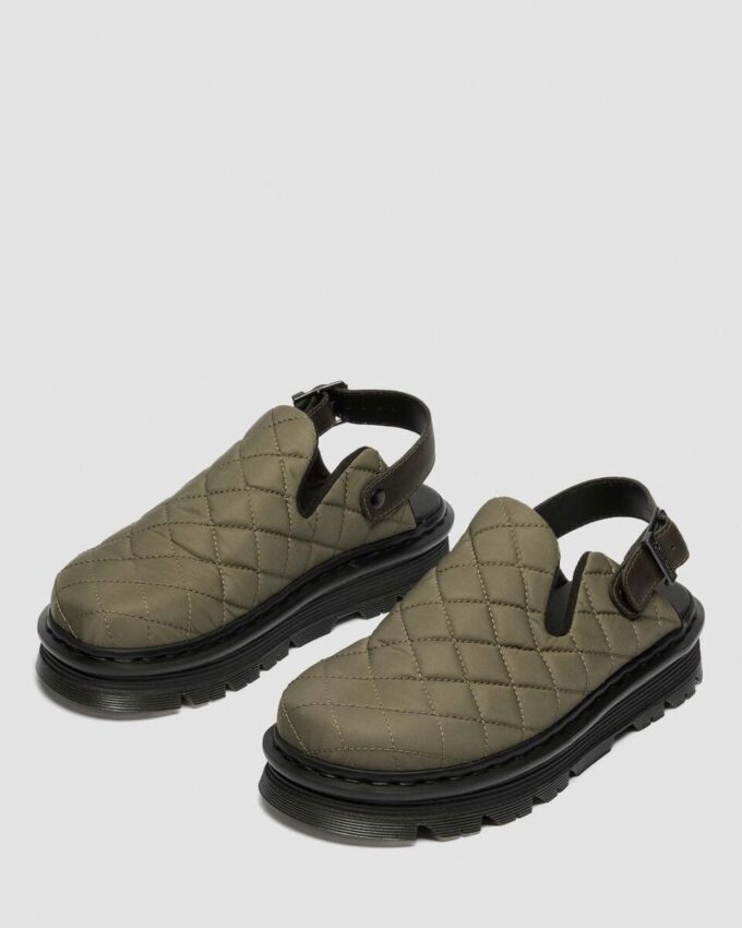 Zebzag Quilted Canvas Slingback Platform Mules Zebzag Quilted Canvas Slingback Platform Mules