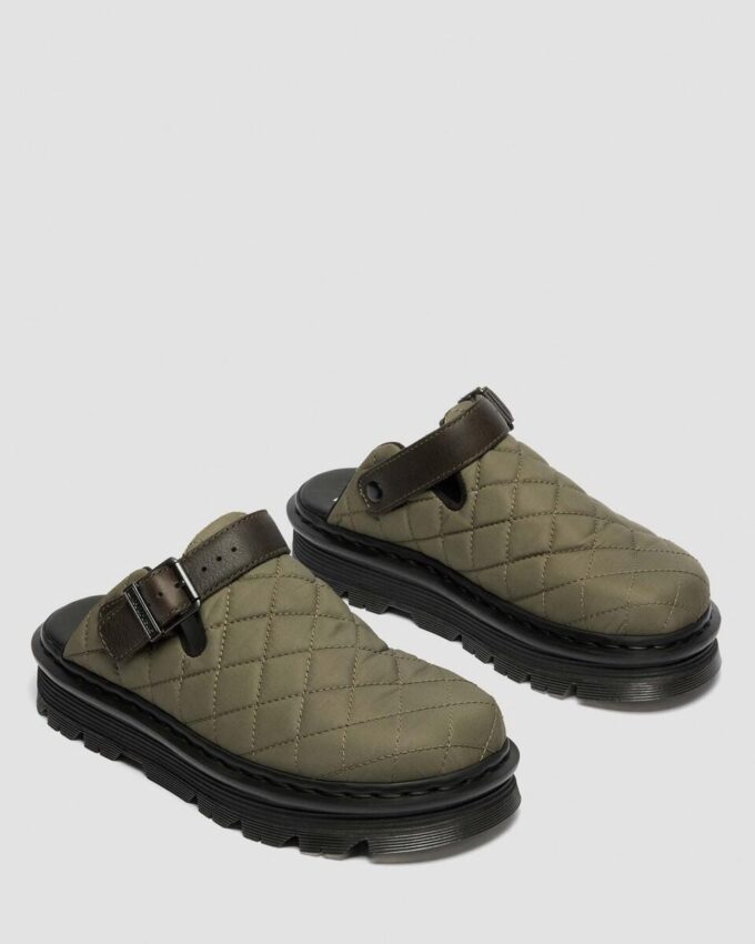 Zebzag Quilted Canvas Slingback Platform Mules Zebzag Quilted Canvas Slingback Platform Mules