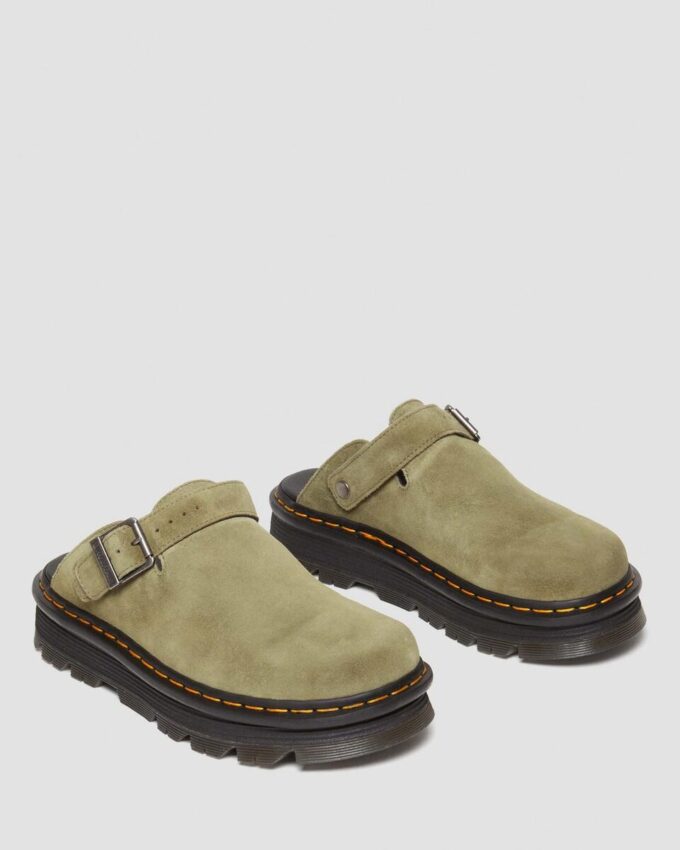 Zebzag Suede Slingback Platform Mules